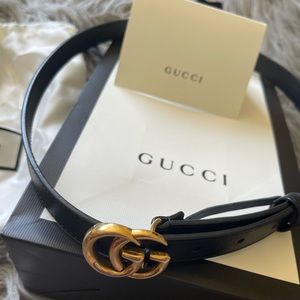 Gucci black leather belt size 80/32